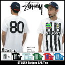 【ポイント5倍】ステューシー STUSSY Stripes Tシャツ 半袖(stussy tee ティーシャツ T-SHIRTS トップス メンズ・男性用 1903315 Stussy stussy ストゥーシー スチューシー) ice filed icefield