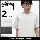 ステューシー STUSSY カットソー 半袖 メンズ Stock Raglan(stussy crew トレーナー スウェット スエット フリース トップス メンズ・男性用 118224 ストゥーシー スチューシー) ice filed icefield
