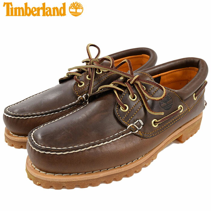 【日本正規品】ティンバーランド Timberland デッキシューズ メンズ <strong>スリーアイ</strong> クラシック ラグ ブラウン プルアップ ( <strong>timberland</strong> 30003 3 Eye Classic Lug Brown Pull Up 茶レザー モカシン メンズ靴 シューズ SHOES )