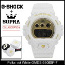 ジーショック G-SHOCK×スープラ コラボレーション ポルカドット 白 GMDS-6900SP-7(G-SHOCK×SUPRA Collaboration Polka dot White Gショック watch GMDS-6900SP-7 メンズ＆レディース 時計 Wネーム) ice filed icefield