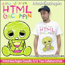 エイチ・ティー・エム・エル html×ガチャピン ドゥードゥル Tシャツ 半袖 コラボ(HTML×Gachapin Doodle S/S Tee Collaboration)html×Gachapin Doodle S/S Tee Collaboration