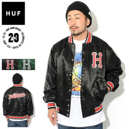 ハフ HUF ジャケット メンズ クラッカージャック サテン ベースボール ( HUF Crackerjack Satin Baseball JKT スタジアムジャケット <strong>スタジャン</strong> JACKET JAKET アウター ジャンパー・ブルゾン メンズ 男性用 JK00372 )