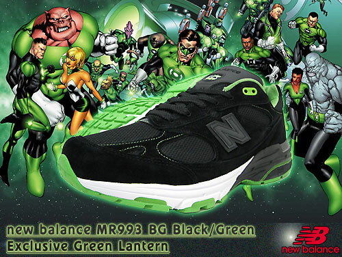 ニューバランス new balance スニーカー MR993 BG Black/Green Exclusive Green Lantern 日本未発売 メンズ(男性用) (new balance MR993 BG Black/Green Exclusive Green Lantern 日本未発売 MR993-BG)【RCPmara1207】