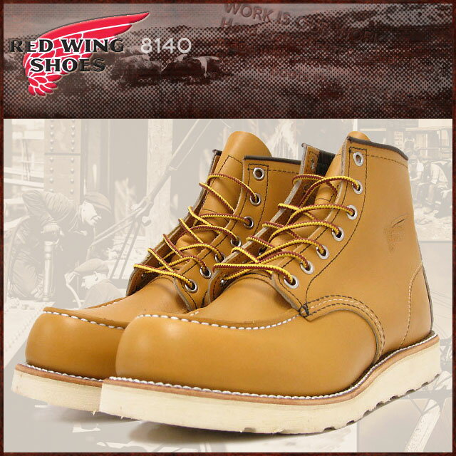 【送料無料】【8月中旬入荷予定】レッドウィング RED WING 8140 6インチ モカシントゥ ブーツ 黄レザー MADE IN USA アイリッシュセッター メンズ(男性 紳士用)(red wing REDWING 8140 6-INCH BOOT レッドウイング レッド・ウィング ワーク ブーツ 靴)