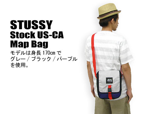 ステューシー STUSSY Stock US-CA マップバッグ(stussy bag ショルダーバッグ メンズ男性用 034600)