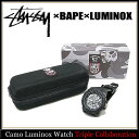 ステューシー STUSSY×BAPE×LUMINOX Camo Luminox ウォッチ 30周年記念 トリプルコラボ(stussy watch エイプ トリプルネーム 時計 メンズ男性用 0380089)STUSSY×BAPE×LUMINOX Camo Luminox Watch 30周年記念 トリプルコラボ