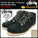 ステューシー STUSSY×Timberland NM フィールド ブーツ ブラックレザー デラックス コラボ メンズ(STUSSY×Timberland ティンバーランド NM Field Boot Black DELUXE Wネーム 6348R 4038056) ice filed icefieldSTUSSY×Timberland NM Field Boot Black DELUXE コラボ