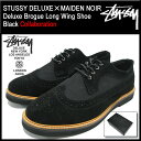 ̵ۥƥ塼 STUSSYMAIDEN NOIR ǥå ֥   塼 ֥å쥶 ǥå  (STUSSYMAIDEN NOIR ᥤǥ󡦥Υ Deluxe Brogue Long Wing Shoe Black DELUXE W͡ 4038053) ice filed icefield