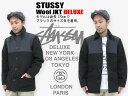 【送料無料】ステューシー STUSSY Wool ジャケット デラックス(stussy JKT JACKET JAKET deluxe アウター ジャンパー・ブルゾン Stussy メンズ 男性用 4015004) ice filed icefield