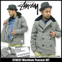 ステューシー STUSSY Westham Peacoat ジャケット(stussy JKT JACKET JAKET アウター ジャンパー・ブルゾン Stussy メンズ 男性用 015979) ice filed icefieldSTUSSY Westham Peacoat JKT