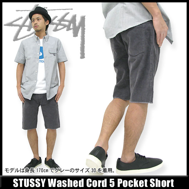 ステューシー STUSSY Washed Cord 5 Pocket ショーツ(stussy short pant ショートパンツ ハーフパンツ メンズ 男性用 012474)【RCPmara1207】