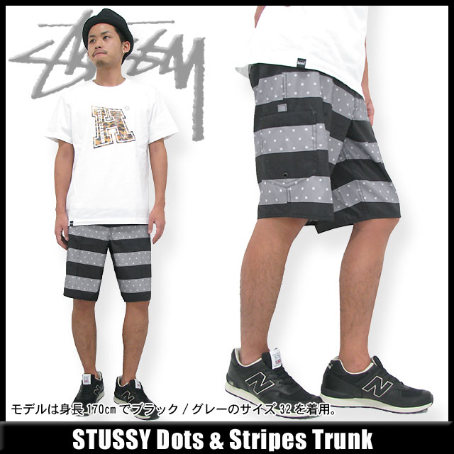 ステューシー STUSSY Dots & Stripes トランク(stussy trunk ショートパンツ ハーフパンツ メンズ 男性用 013226)【マラソン201207_ファッション】【RCPmara1207】【40%OFF】STUSSY Dots & Stripes Trunk