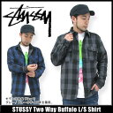 ステューシー STUSSY Two Way Buffalo シャツ 長袖(stussy shirt シャツ メンズ 男性用 011788)STUSSY Two Way Buffalo L/S Shirt