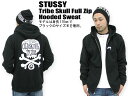 STUSSY(ステューシー) Tribe Skull Full Zip Hooded Sweat