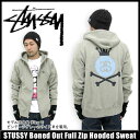 ステューシー STUSSY Boned Out フルジップフード(stussy hoodie パーカー メンズ男性用 1972400)STUSSY Boned Out Full Zip Hooded Sweat