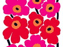 marimekko マリメッコ テーブルクロス UNIKKO(赤)(10cm単位の販売) 撥水加工(はっすい) ビニールコーティング まりめっこ