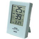 クレセル デジタル時計機能付き 温湿度計 壁掛け・卓上用スタンド付き ブルー CR-2600B同梱・代金引換不可