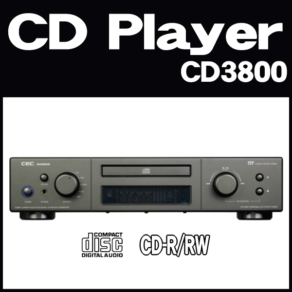 【送料無料】【約28%OFF】ダイレクトドライブ方式のCDプレーヤー CEC CD3800 豊富なデジタル入力端子でD/Aコンバーターとしても使用可能 ブラック【mcd1207】ダイレクトドライブ方式のCDプレーヤー。