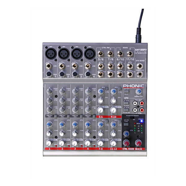 【送料無料】頑丈かつ小型設計 アナログミキサー PHONIC(フォニック) Mixer(ミキサー) AM125FX【mcd1207】【RCPmara1207】【マラソン1207P10】