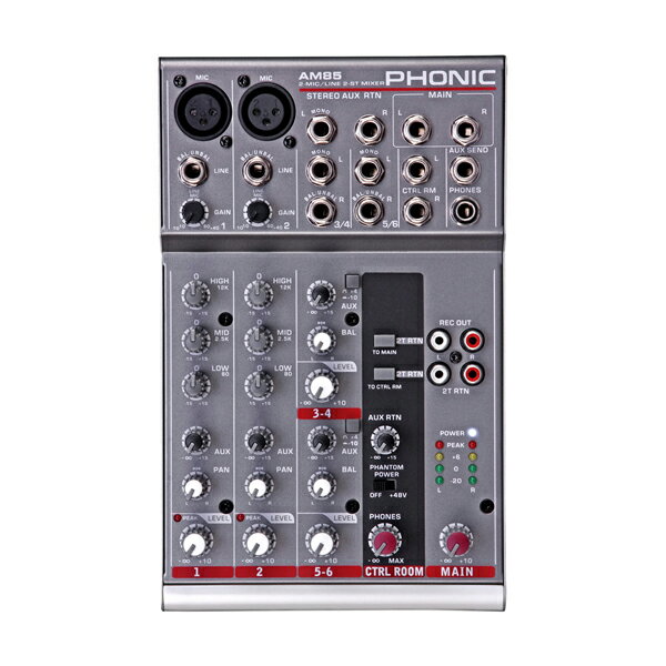 頑丈かつ小型設計 アナログミキサー PHONIC(フォニック) Mixer(ミキサー) AM85