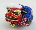 獅子舞お手玉 ブルー(小) 縮緬柄 縁起物 ししまい 販売 ...