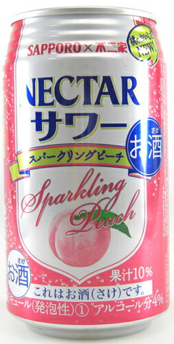 【サッポロ】サッポロ ネクターサワースパークリングピーチ 　350ml×24缶　1ケース