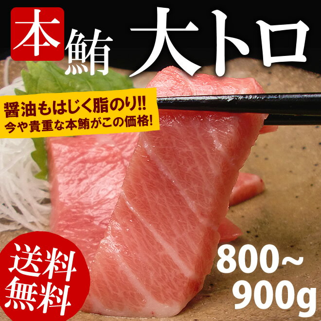 【送料無料】極上本マグロ大トロたっぷり800~900g！醤油もはじく脂のり♪各種メディアで絶賛のとろける大トロ♪解凍レシピ付。ランキング1位常連【45％OFF】【まぐろ　鮪】[[大トロ201-4p]