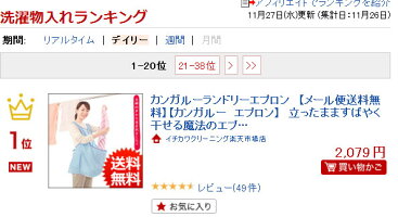 カンガルーランドリーエプロン【メール便送料無料】【カンガルーエプロン】立ったまますばやく干せる魔法のエプロン