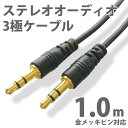 AUX端子 対応 3.5mm オーディオケーブル 1.0mAB-AUD088MM エービット【金メッキ】【RCP】【DM便配送商品】