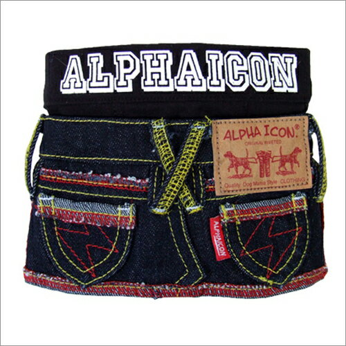 【アウトレットSALE】ALPHAICON 直営店 【小型犬/SS・S】 ALPHAICON JEANS レッドステッチデニムスカート==【アウトレットSALE】【カバーオール】