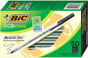 【今日は10%OFFクーポン!】ボールペン ビック エコリューション ラウンド スティック ボールペン 60本 BIC USA ミディアムポイント1mm ブラック おうち時間 ステイホーム