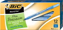 【今日は10%OFFクーポン!】ビック USA (BIC USA) 24本 ラウンドスティック エクストラプレシジョン ボールペン ファインポイント 0.8mm ブルー 12本入り 2セット おうち時間 ステイホーム