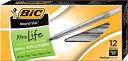 ビック USA BIC USA 24本 エクストラライフ ラウンドスティック ボールペン ミディアムポイント1mm ブラック 12本入り 2箱セット