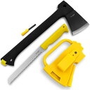 アウトドア キャンプ サバイバル スチール製 斧 のこぎり ファイアースターター ブラックYes4All Camping Axe with Saw and A Fire Starter おしゃれ キャンプキッチン【バレンタイン】【プレゼント】