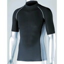 【あす楽対応】「直送」DN57922 冷感・消臭 パワーストレッチ 半袖ハイネックシャツ ブラック 【ポイント10倍】