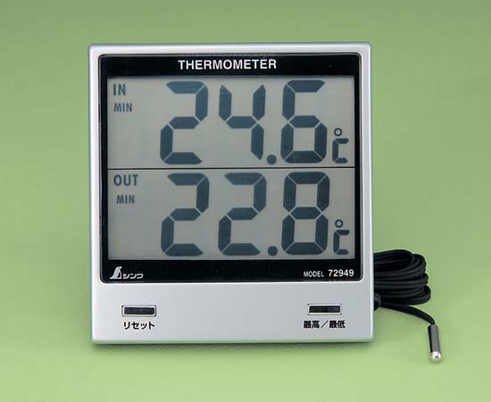 シンワ測定 72949 デジタル温度計 F 最高・最低 室内・室外