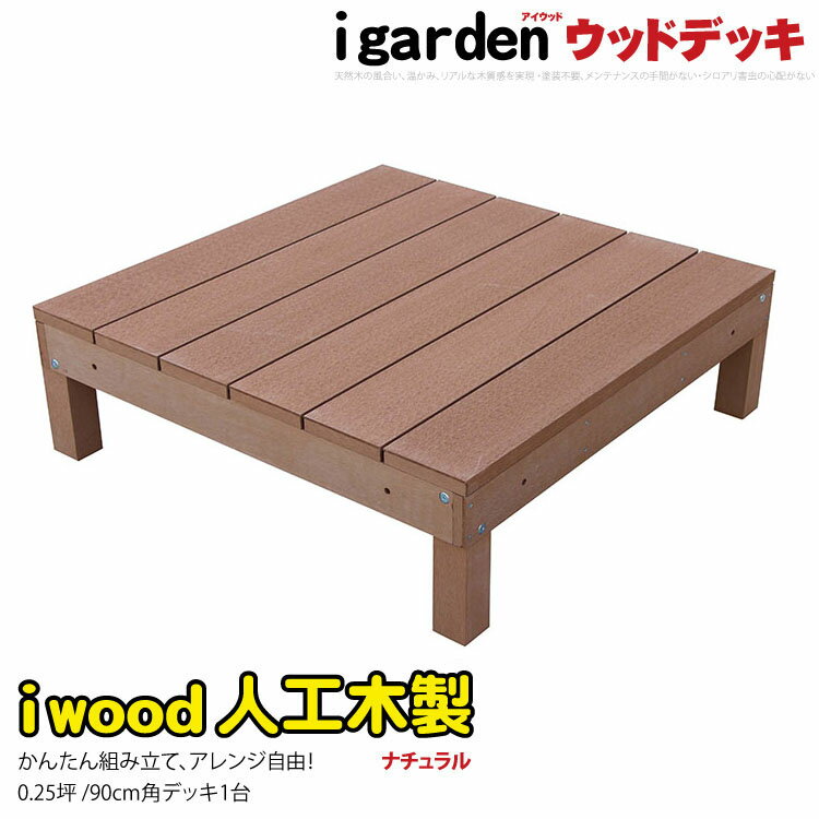 ウッドデッキ アイウッドデッキ ナチュラル 0.25坪 樹脂 人工木 木製デッキ 樹脂木 …...:igarden:10000488