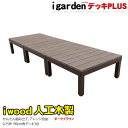 アイウッドデッキPLUS 3点セット 0.75坪 ダークブラウン アイガーデンオリジナル ウッドデッキ セット 人工木 木製デッキ 樹脂木 縁台 木樹脂【RCP】【送料無料】