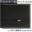 トミーヒルフィガー 二つ折り財布 TOMMY HILFIGER 財布 メンズ ブラック 31TL25X019 BLACK 【あす楽】 【父の日 誕生日 プレゼント ギフト】