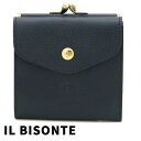 イルビゾンテ 二つ折り財布 IL BISONTE がま口財布 本革 レディース メンズ ブルー ネイビー ダークブルー SMW011 PV0005 BL101(C0423 866) 【あす楽】 【父の日 誕生日 プレゼント ギフト】