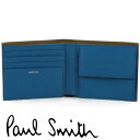 ポールスミス 財布 Paul Smith 二つ折り財布 メンズ ライトグレー マドンナブルー モスグリーン M1A-4833-ASTRGS 71 【あす楽】【送料無料】【並行輸入品】