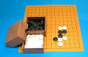 囲碁セット　プラスチック厚型石＋塩ビ9・13路盤＋小型角ケース