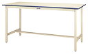 ####u.ヤマキン/山金工業【SJRH-1590-II】ワークテーブル 500シリーズ 固定式 H900mm 塩ビシート天板 アイボリー 組立式