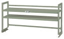 ####u.ヤマキン/山金工業【WK2-1200-G】ワークテーブル架台 棚板2段タイプ グリーン 組立式
