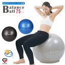 GronG バランスボール ヨガボール 75cm アンチバー...