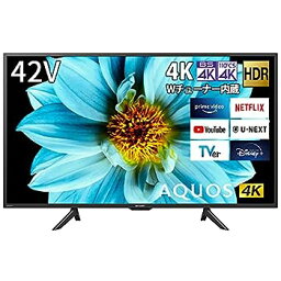 【中古】（非常に良い）シャープ 42V型 液晶 テレビ AQUOS <strong>4T-C42DJ1</strong> 4K チューナー内蔵 Android TV (2021年モデル) ブラック