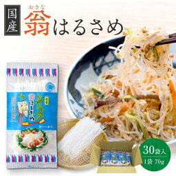 翁 国産<strong>春雨</strong> 70g×30袋（1ケース）<strong>業務用</strong>（送料無料）【<strong>業務用</strong>/はるさめ】