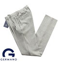 ジェルマーノ GERMANO / 22-23AW ウールカシミヤストレッチジャージー1プリーツドローコードパンツ「323G-5628」(ライトグレー)【ハンガー便選択OK】/ 秋冬 メンズ イタリア ボトムス ウールパンツ ジャージーパンツ 無地 ジニョーネ