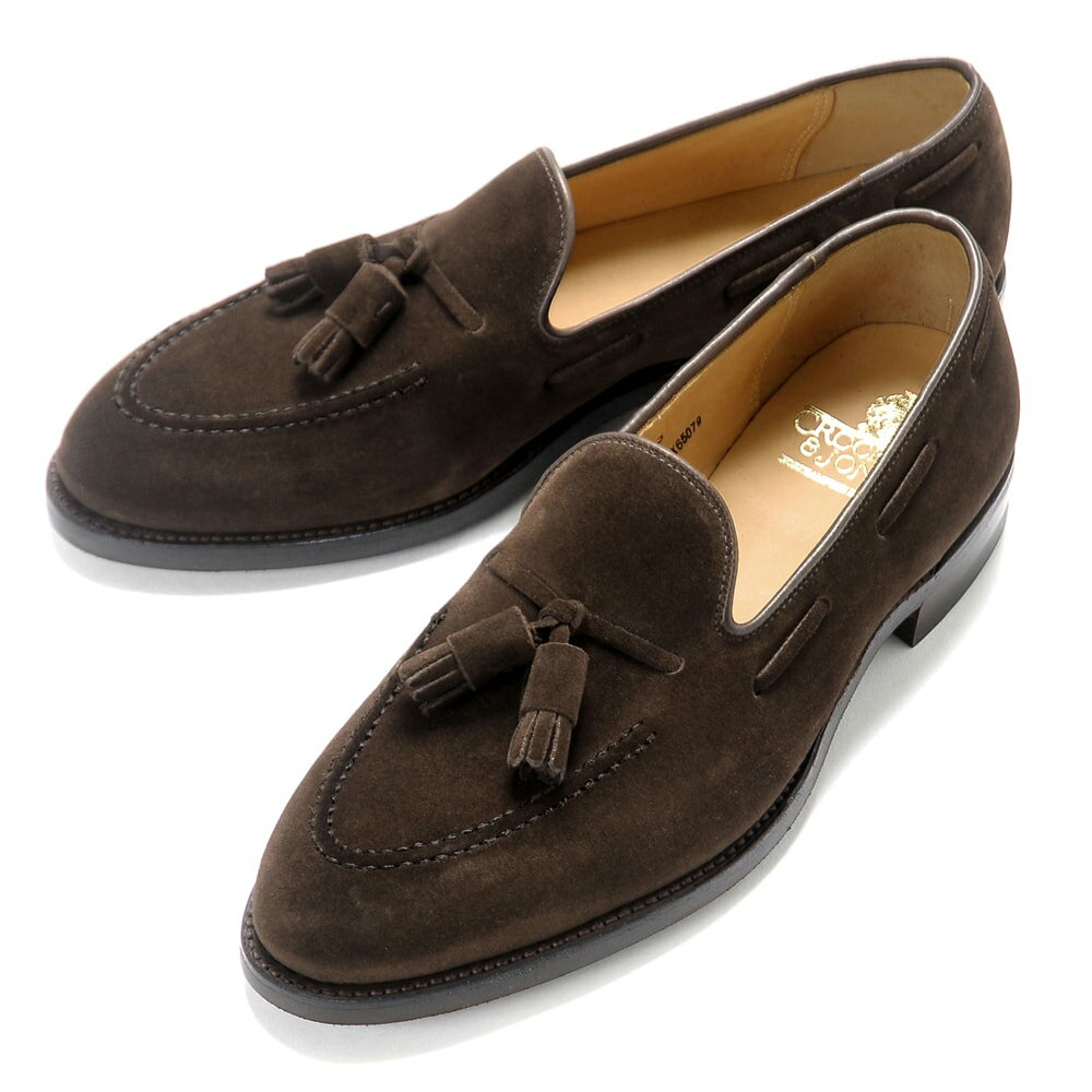 クロケット＆ジョーンズ CROCKETT＆JONES ／ 【国内正規品】 レペロスエードタッセルローファー「CAVENDISH 3」（DARK BROWN／ダークブラウン）／ キャベンディッシュ 英国 靴 革 レザー シューズ グッドイヤー ダイナイトソール