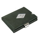 EXENTRI WALLET (エキセントリ ウォレット)エメラルドグリーン 本革 三つ折り財布 コンパクト EX-D 313